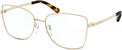 Michael Kors Memphis Feminin Metalic Rame ochelari Fluture Auriu MK3035 1014