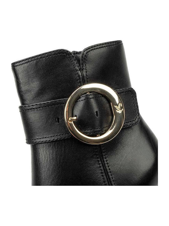 Ghete dama din piele cu Platforme pentru femei Negru