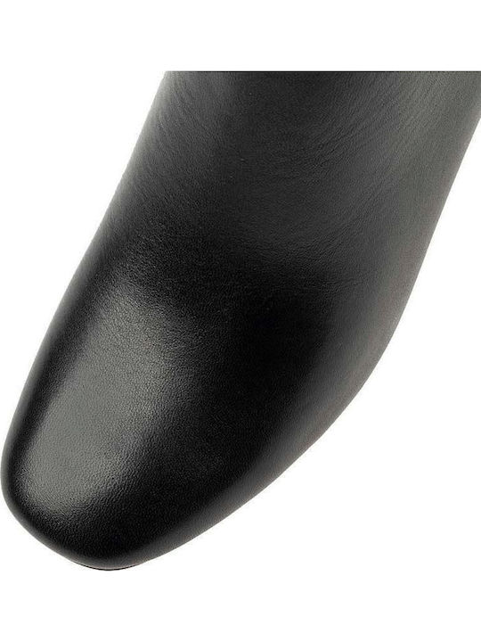 Ghete dama din piele cu Platforme pentru femei Negru