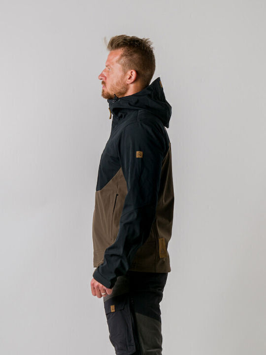 Geci Barbati 3l Augus Sezon Iarna Softshell Waterproof și cu Protecție Împotriva Vântului Maro