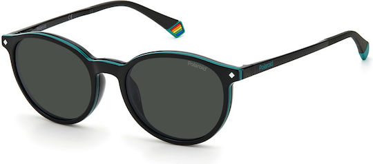 Polaroid Herren Acetat Brillengestell mit Clip-On Schwarz PLD6137/CS 807M9