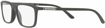 Emporio Armani Men's Acetate Prescription Eyeglass Frames with Clip On Gray EA4160 54371W