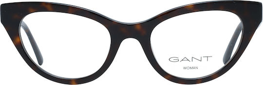 Gant Plastic Eyeglass Frame Cat Eye Brown Tortoise GA4100 052