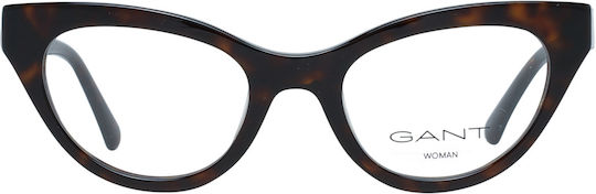 Gant Plastic Eyeglass Frame Cat Eye Brown Tortoise GA4100 052