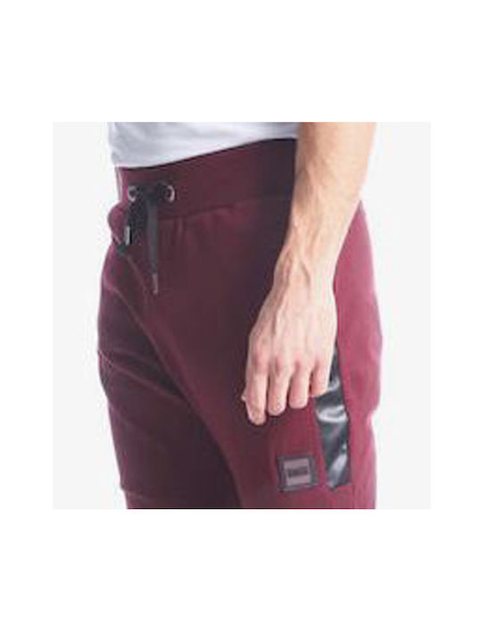 Paco & Co Men's Sweatpants with Rubber Burgundy