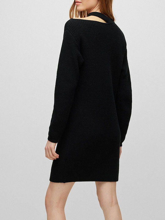 Hugo Boss Sondellia Mini Dress Knitted Black