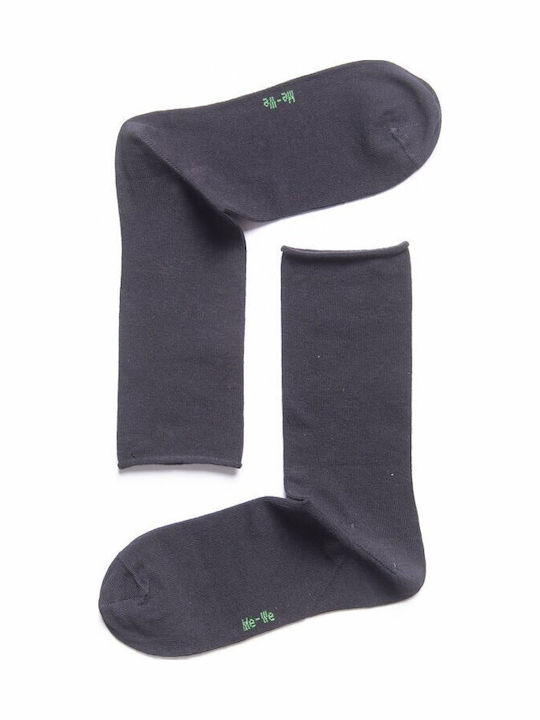 ME-WE Damen Einfarbige Socken Schwarz 1Pack