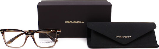 Dolce & Gabbana Rame Ochelari Pentru Femei Fluture Maro DG3345 3256