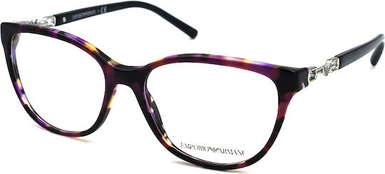 Emporio Armani Plastic Eyeglass Frame Brown Tortoise EA3190 5863
