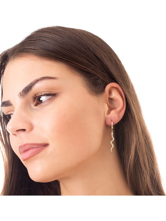Oxzen Earrings made of Silver Gold Plated