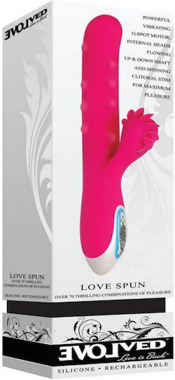 Evolved Novelties Love Spun Vibrator Iepurele Vibrator de iepure reîncărcabil 23.5cm Roz