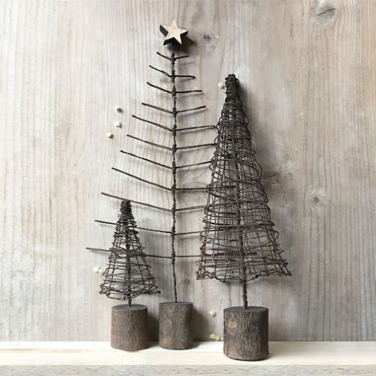 Weihnachtsdekorationen mit Bäumen 32,5cm Grau Weihnachtsdekorationen mit Bäumen 32,5cm Grau