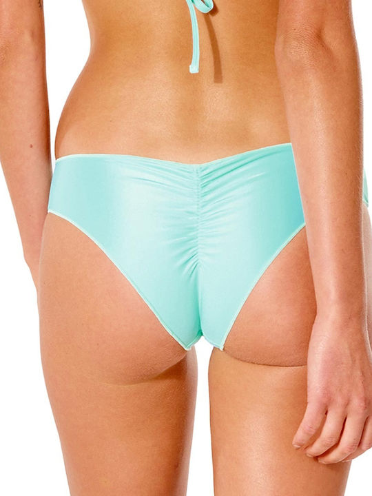 Rip Curl Eco Surf Cheeky Bikini Brazil Light Blue