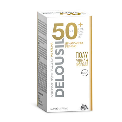 Delousil Κρέμα Αντηλιακή Cremă Pentru Față SPF50 cu Culoare 50ml