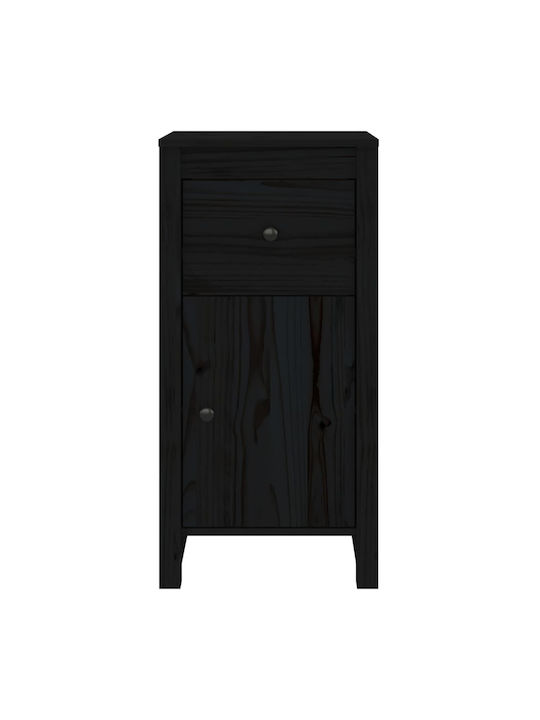 Ντουλάπια Δαπέδου Μαύρο (2τμχ) 40x35x80εκ.