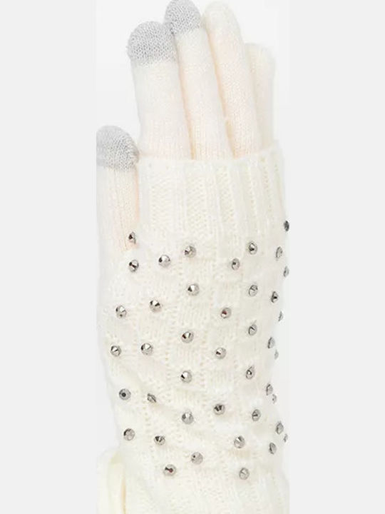 Women's Knitted Gloves White GL-22