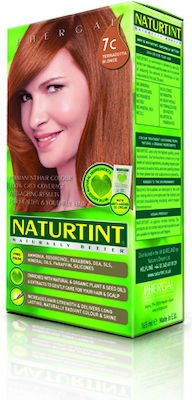 Naturtint Permanent Hair Color Set Hair Dye no Ammonia 7C Copper Red Blonde 165ml