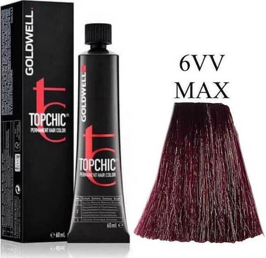 Goldwell Topchic Permanent Hair Color Βαφή Μαλλιών 6vv Max Έντονο Βιολέ 60ml