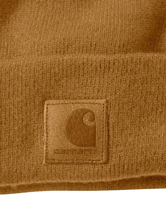 Carhartt Beanie Ανδρικός Σκούφος Πλεκτός σε Καφέ χρώμα