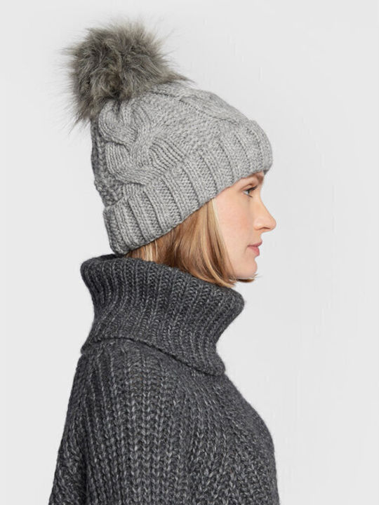 Beanie Căciulă Pentru Femei Cu Împletituri Gri