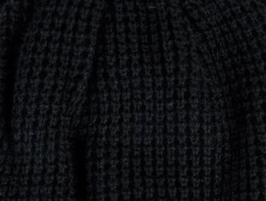Beanie Unisex Beanie with Rib Knit in Black color