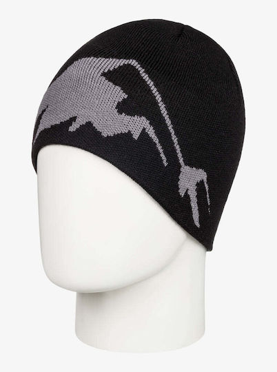M&w Beanie Ανδρικός Reversible Σκούφος Πλεκτός σε Μαύρο χρώμα
