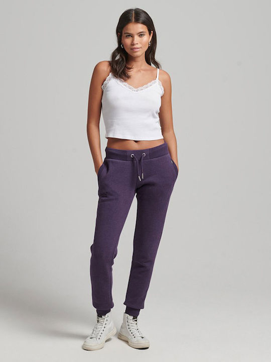 Vintage Logo Sweatpants Jogger Purple