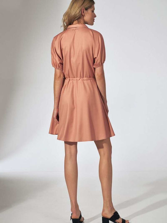 Figl Mini Shirt Dress Dress Orange