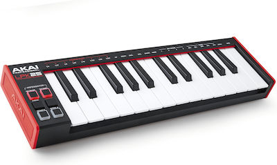 Akai Midi Keyboard LPK25-MK2 με 25 Πλήκτρα σε Μαύρο Χρώμα