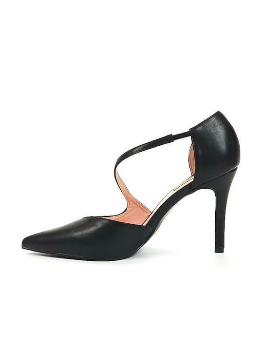 Yiannistore Pumps mit Stiletto-Absatz & Riemchen Schwarz