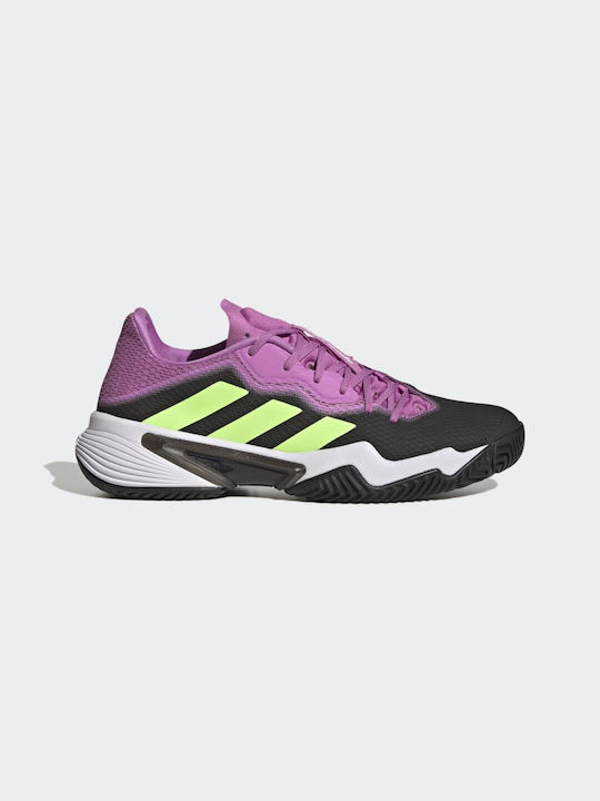 Adidas Barricade Bărbați Pantofi Tenis Curți dure Carbon / Signal Green / Pulse Lilac