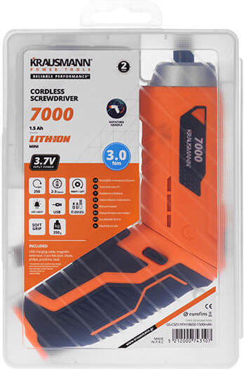 Krausmann Battery Screwdriver 3.7V 1x1.5Ah