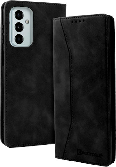 Bodycell PU Leather Brieftasche Synthetisches Leder Schwarz (Galaxie M23)