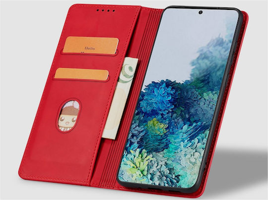 Bodycell Wallet Piele artificială Roșu (Galaxy M13)