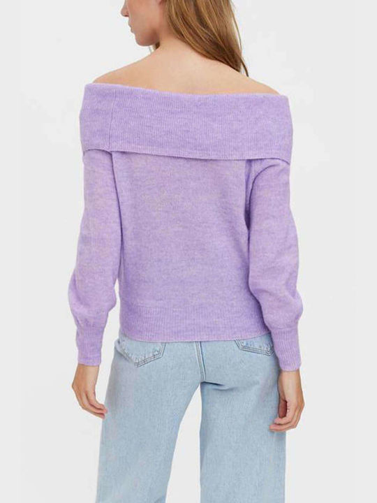 Vero Moda Women's Long Sleeve Pullover Purple