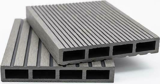Newplan Deck Περίφραξης Κήπου Γκρι από WPC 360x12x2εκ. Γκρι