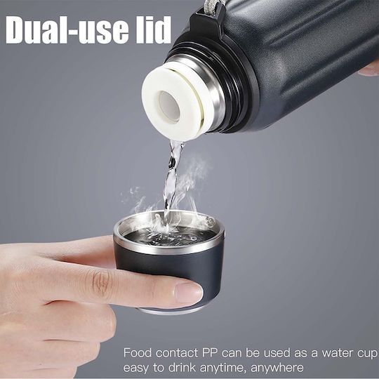 Alpin SUS 316 Recyclable Bottle Thermos Stainless Steel BPA Free 600ml White with Mouthpiece