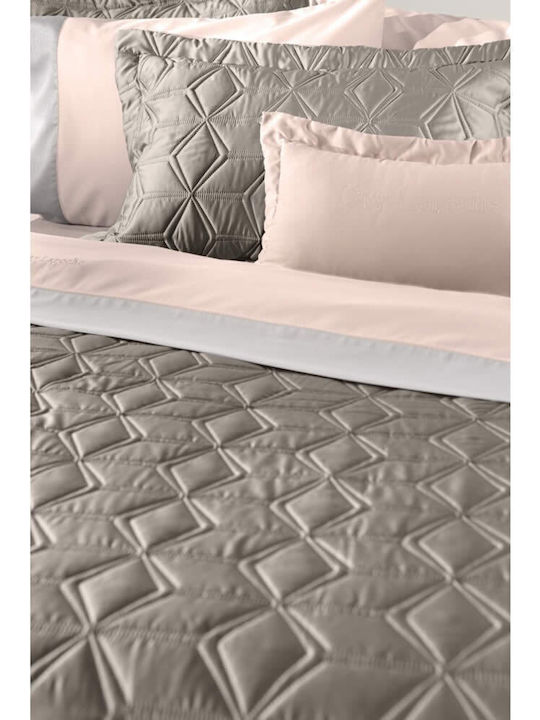 Guy Laroche Suite Set Bridal Blanket Queen with 2 Pillowcases Taupe 240x250 cm