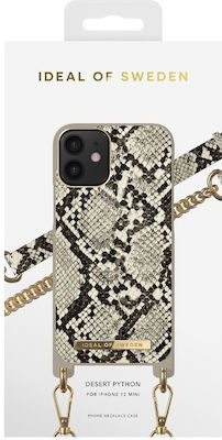 iDeal Of Sweden Atelier Synthetic Leather Back Cover with Strap Desert Python (iPhone 12 mini)