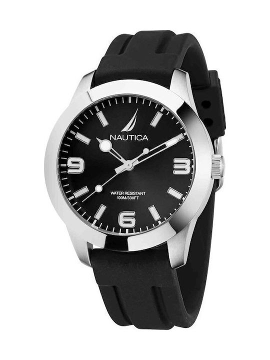 Nautica Pacific Beach Men's Watch 43mm Battery with Silver Metal Bracelet