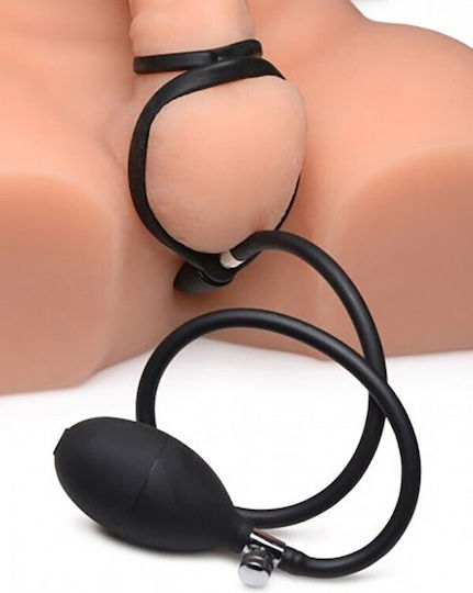 XR Master Series Devils Rattle Inflatable Anal Plug Ring Schwanz Silikon mit Analplug Black