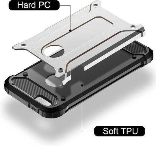 Sonique Heavy Armor Back Cover Σιλικόνης 2mm Ασημί (Redmi Note 8T)