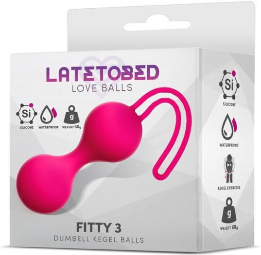 LateToBed Love Balls Fitty 3 Vaginalbälle 62gr Rose Red