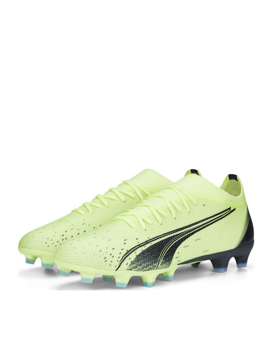 PUMA Ultra Mach Football Shoes with Cleats Fizzy Light / Parisian Night / Blue Glimmer