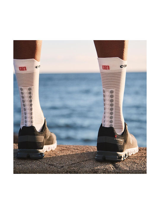 Compressport Pro Racing V4.0 High XU00046B-010 Laufsocken Weiß 1 Paar