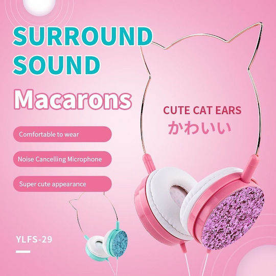 YLFS-22 Cu fir Pentru copii On Ear Căști Negre