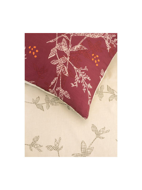 Kocoon Сет Чаршафи с Ластик 100x200+30см. Grunge Rose / Bordeaux 3бр