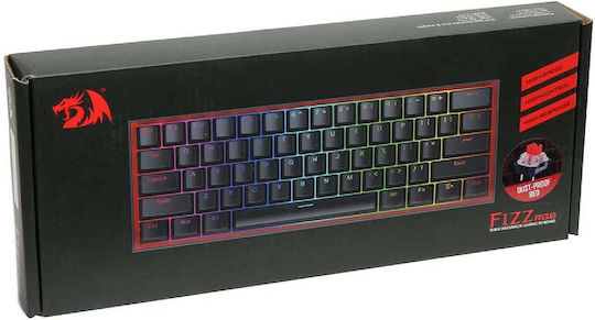Redragon K617 FIZZ Gaming Mechanical Keyboard 60% with Custom Red switches and RGB lighting (English US)