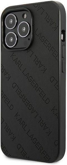 Karl Lagerfeld Perforated Allover Back Cover Plastic Black (iPhone 13 Pro Max) KLHCP13XPTLK