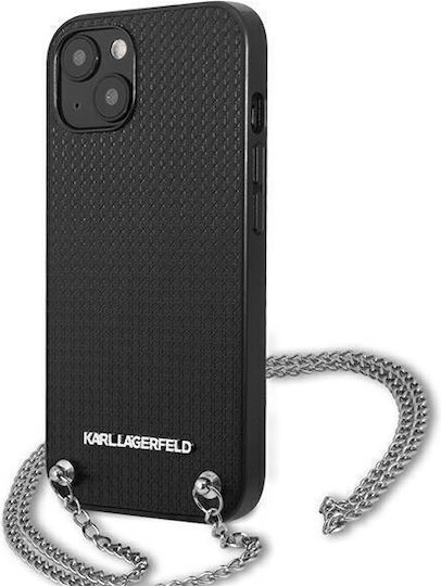 Karl Lagerfeld Back Cover Silicone with Strap Black (iPhone 13 mini)